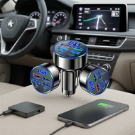 6-Port 100W USB-C PD Car Charger with Real-Time Power Readout