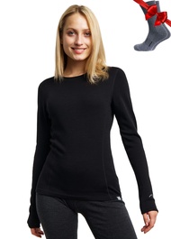 Merino.tech Merino Wool Base Layer Women 100% Merino Wool Midweight, Lightweight Long Sleeve Thermal