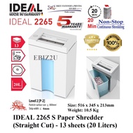 IDEAL 2265 S Paper Shredder (Straight Cut) - 13 sheets (20 Liters) Paper Shredder,Shredder Machine, Office Automation, O