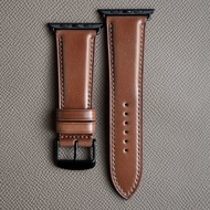 Apple Watch Band of Horween Genuine Shell Cordovan in Bourbon color (MTO)