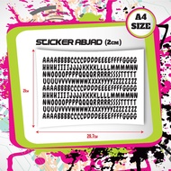 STICKER ABJAD SAIZ 2cm x 1cm