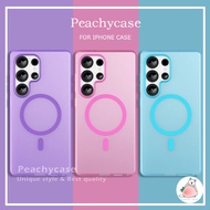 Simple Candy Color Magnetic Wireless Charging Cell Phone Case Compatible for Samsung Galaxy A55 A35 