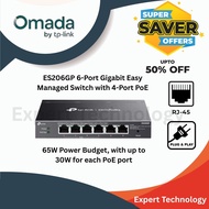 TP-Link ES206GP Omada 6-Port Gigabit Easy Managed Switch with 4-Port PoE+