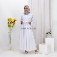 others CALLIA BROKAT gamis brukat terbaru 2022/gamis putih wanita modern/baju gamis polos