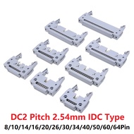 Buckle Hook Crimping Type Horn Socket DC2-2.54mm Flat Crimping Crimping Extension Pair Plug Earless 