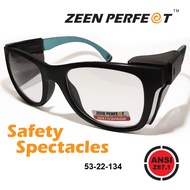 แว่น SAFETY ZEEN PERFECT SG1009 เปลี่ยนเลนส์ได้ มีกระบังข้าง รุ่น Promotion SALE!! ผ่านมาตราฐาน ANSI