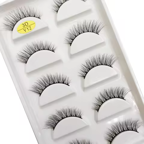 5 Pairs Natural 3D Mink False Eyelashes, Soft Wispy, Fluffy Eye Faux Lashes, Make Up Eyelash, Beauty