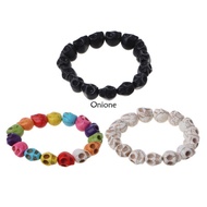 Onione Delicate Gothic Charm for Head Bone Stone Bracelet for Male Female Couples Jewel