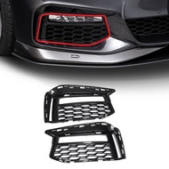 1Pair Front Lower Mesh Grille Fog Light Cover Trim Air Intake 51118064963 51118064964 For BMW 5 G30 