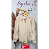 KEMEJA KATUN OVERSIZED BALLOON SLEEVE DENIM COTTON SHIRT BY 8 SECONDS