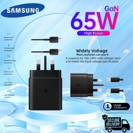 Samsung 65W Super Fast Charging Trio Charger Set USB-A+Dual Type-C Port PD Fast Charger With Type-C 