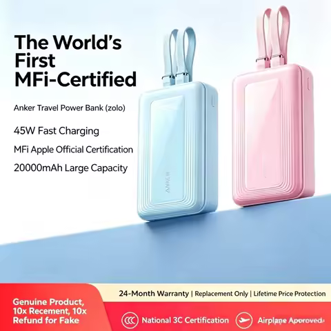 20000mAh for ANKER Zolo A110M 45W High‑Speed PD Fast Charge, Supports Charging MacBook, IPhone Andro