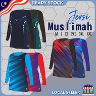 𝐆𝐎𝐋𝐃 𝐂𝐋𝐔𝐁 Jersi Sukan Muslimah/ Jersey Sport Muslimah/ Baju Sport Muslimah/ Sport Shirt Muslimah Round Neck #98 #99 #100