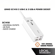 LDNIO SC1418 65W Extension Desktop Power Strip Charger 1 Universal Plug 4 Port 2M 3pin UK Plug Exten