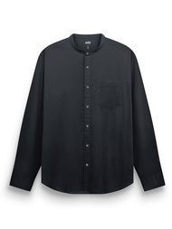 AIIZ (เอ ทู แซด) - เสื้อเชิ้ตผู้ชายแขนยาวคอจีนผ้าป๊อปลิน