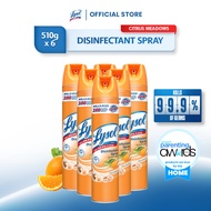 Lysol Antibacterial Disinfectant Spray Cleaner Citrus Meadows 510 G Set of 6