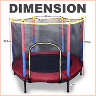 Phoenix Hub 4 Ft Bouncing Fence Trampoline with Safety Net For Kids