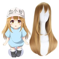 新品/二次元动漫工作细胞血小板Cosplay假发动漫假发日系长直发尾微卷8.2 New product/2D anime "Cells at Work" platelet cosplay wig, a