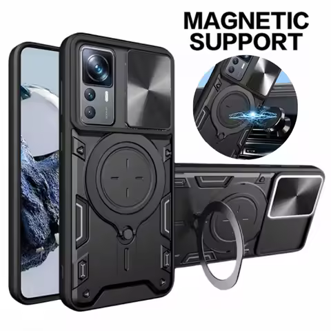 For Xiaomi 12T Pro 5G Case Car Magnetic Ring Stand Armor Shockproof Coque Xiomi Mi 12T 12 T Xiaomi12