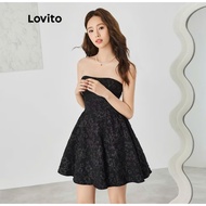 [Lovito] Pass off-the-shoulder lovito dress size M, sleeveless floral dress size S