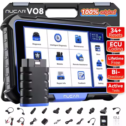 MUCAR VO8 OBD2 Diagnostic Tool Support CAN FD Full System Diagnosis ECU Coding Bi-direcional 34 Serv