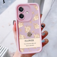 Case For OPPO A3 4G A3 Pro 5G A3X 4G A3X 5G A40 A60 5G Three-Color Flower Phone Silicone Shockproof
