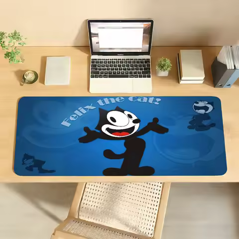 F-Felix Cartoon The C-Cat Mouse Pad Non-slip Desk Mat PC Laptop Accessories Rubber Office Keyboard L