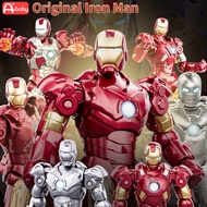 [A+baby] Original Marvel The Infinity Saga Iron Man MK1-MK7 Toys Transformation Kids Birthday Gift