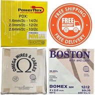 【Ready Stock】㍿PDX Powerflex/Omega/Boston 14/2c 12/2c 10/2c - Duplex Solid Wire Powermex Bomex Omex