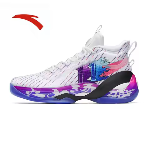 Anta Kt7 New Purple Basket Shoes Men Nitrogen Technology Combat High-Top Carbon Plate Genuine Goods 