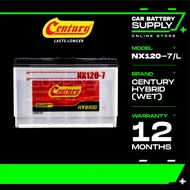 NX120-7 | NX120-7L | CENTURY HYBRID WET | Car Battery Bateri Kereta | Hilux Ford Ranger DMax Pajero 