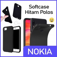 Softcase Hitam Polos NOKIA 2 3 5 6 2017 NOKIA 8 X6 6.1+ 6.1 Plus Case Black Matte Silikon HP Slim Cia Acc