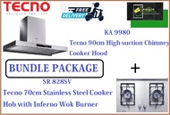 TECNO HOOD AND HOB BUNDLE PACKAGE FOR ( KA9980 &amp; SR 828SV ) / FREE EXPRESS DELIVERY