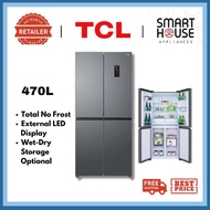 FREE SHIPPING  TCL 4 DOORS FRIDGE TRCD-W550IS1