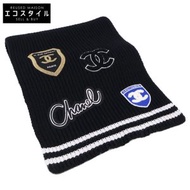 香奈兒 100% 羊絨 Logo 多片拼接圍巾 - [二手]