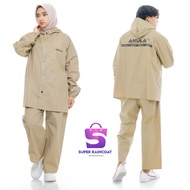 AKULA Jas Hujan Raincoat  Mantel Pria Wanita Terbaik Anti Rembes Bahan PVC Kuat