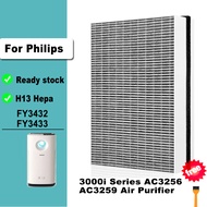 OEM Replacement 2-in-1 HEPA Carbon Filter FY3432 FY3433 for Philips 3000i Series AC3256 AC3259 Air P