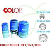 Rubber Stamp Round Colop Self Ink R17/R24/R30 customized chop/ 印章 for opening bank account / loyalty