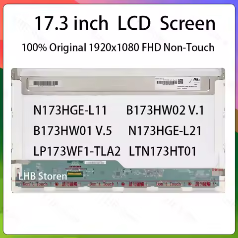 17.3 Inch Laptop LCD Screen N173HGE-L11 B173HW02 V.1 B173HW01 V.5 N173HGE-L21 LP173WF1-TLA2 LTN173HT