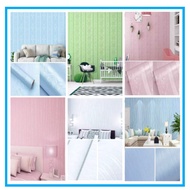 UNGU Floral fiber embossed wallpaper / biru pink/ white/ purple/ decorative wallpaper wallpaper dind