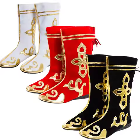 Medieval Mongolian Boots Sun Wu Kong Cosplay Shoes Monkey King Shoes Swordsman Knight Role Play Mino