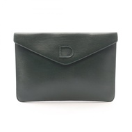 【二手】Delvaux Second Bag 手拿包 綠色皮革手拿包 女士二手 A