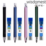 WISDOMEST Mechanical Pencil 2B/4B/6B/8B Pencil Refill Sketch 5.6mm Metal Writing Drawing Tool