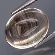 6.90 Carats NATURAL Rutilated White QUARTZ Oval Cab 12.0x9.5x8.2mm Loose