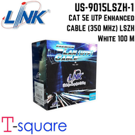 US-9015LSZH-1 LINK สายแลน CAT 5E UTP Enhanced CABLE (350 MHz) LSZH White 100 M