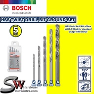 BOSCH 5pcs HSS-G DIN 338 HSS Metal Drill Bit Set (2345 & 6mm) - 2607019114