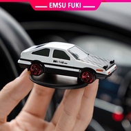 AE86 Alloy Car Model 1:64 Scale Black and White Drift Style 360 Rotating Car Dashboard Decoration