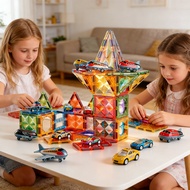 Minimum Order Quantity 92PCS Colorful Educational 3D Building Magnetic Blocks Toy EN71 Certified Set