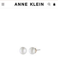 （包郵）Anne Klein Blanc Faux Pearl Stud Earrings 珍珠耳環 耳釘