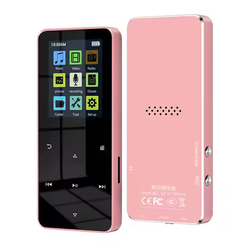 Bluetooth MP3 MP4 Player 8G HiFi Music Player Supports Card,with FM Alarm Clock Pedometer E-Book Bui
